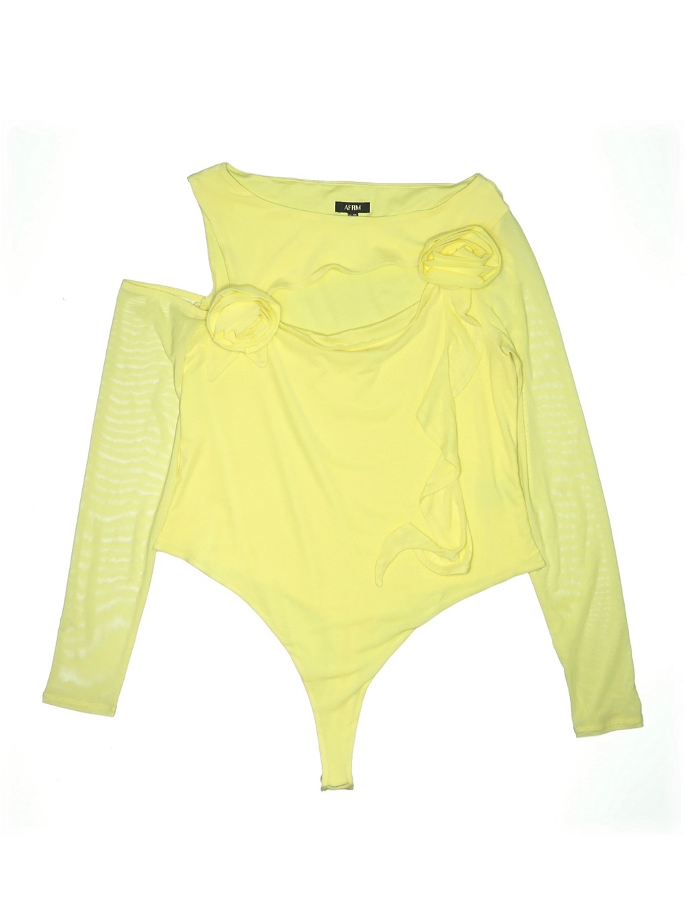 AFRM Pale Yellow Branded Garment Tag Detail